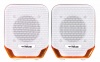 Ultra Link Premium Usb Powered 2.0 Ch Speakers - Orange & White Photo