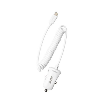 Photo of 3SIXT 2.1A Corded Lightning Car Charger - White