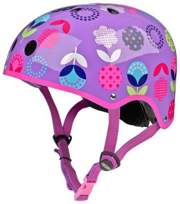 Photo of Micro Girls Cycling Helmet - Floral Dot Purple