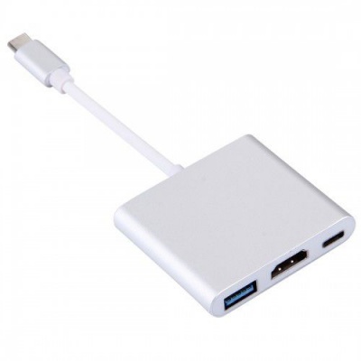 Tuff Luv Tuff Luv 3 in 1 USB 31 Type C and HDMI Adapter Silver
