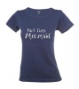 Part Time Mermaid Ladies Round Neck T-Shirt - Navy Photo