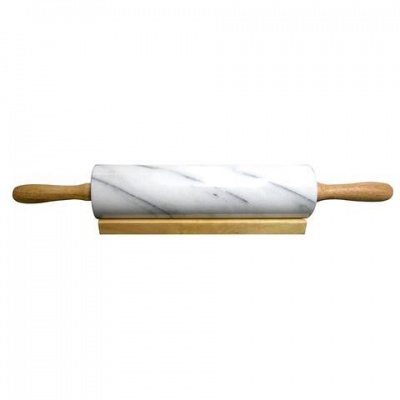 Marble Rolling Pin with Wooden Handles