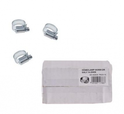 Photo of Hose Clamp Worm-Dr Galvanized 14-25mm - 10 Pack