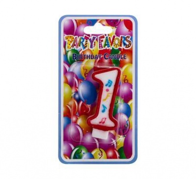 Photo of Bulk Pack 15 X Large Birthday Candle Number 1