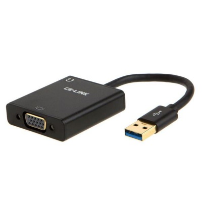 Photo of CE-LINK USB 3.0 to VGA Adaptor External Multi-Monitor 1920x1080 Video Card Aluminum with AUDIO