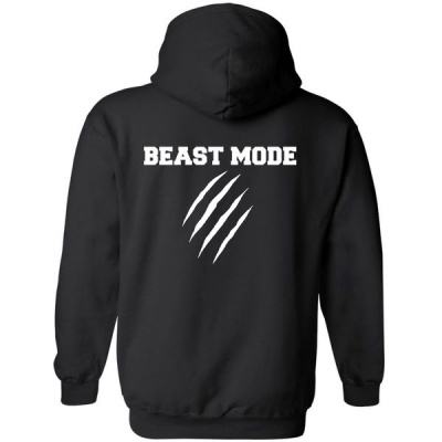 Beast Mode Black Hoodie Front Pocket