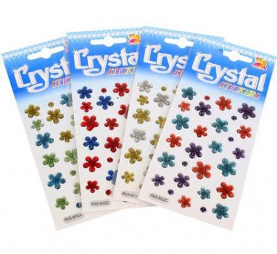 Photo of Bulk Pack 10 x Glitter Shapes Crystal Stickers Assorted