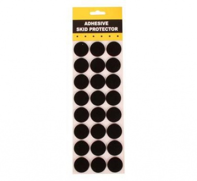 Photo of Bulk Pack 10 x Protection Pads - Black Adhesive 3cm Round 24 Piece