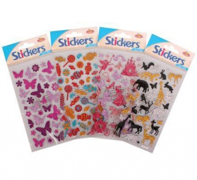 Photo of Bulk Pack 8 x Glitter Stickers - Assorted