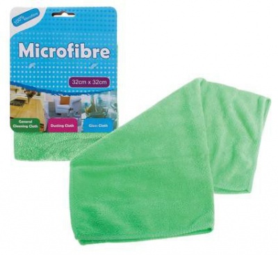 Photo of Bulk Pack 8 x Microfibre Cleaning Cloths - Green 32 x 32cm