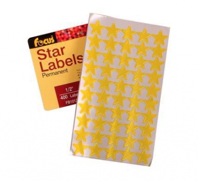 Photo of Bulk Pack 8 x Self Adhesive Star Labels - 400 Labels