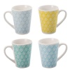 Bulk Pack 8 x Mug Daily V-Shape Spots/Stripes - 311ml Assorted Photo