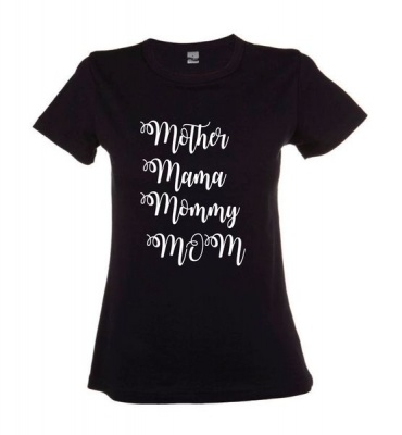 Photo of Mother Mommy Mama Mom Black Round Neck T-Shirt