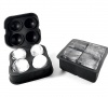 Round Sphere & Giant Cube Ice Tray Molds COMBO by Kitchen Kult - 2 Trays 8 Slots in Total Photo