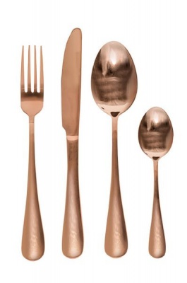 Photo of Rose Gold Stainless Steel Cutlery Set by Kitchen Kult - 4 Pieces