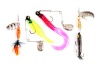 FishX 4-Piece Freshwater / Saltwater Curly Tail Fishing Spinner Lure Kit Photo