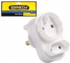 Zenith Euro Schuko Twin Plug Adaptor - 10 Pack Photo