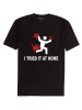 I Tried It At Home Black Round Neck T-Shirt Photo