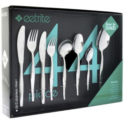 Photo of Eetrite - 18/0 Stainless Steel 44 Piece Slimline Cutlery Set
