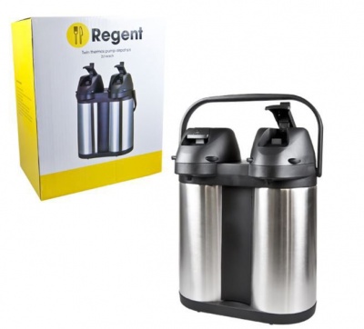 Photo of Regent - Vacuum Air Pot Double Wall Twin Pump Stainless Steel - 2 Litre Each