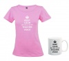 Keep Calm Or I Will Use My Teacher Voice Pink T-Shirt And Mug Combo Photo