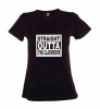 Straight Outta The Classroom Black Ladies T-Shirt Photo