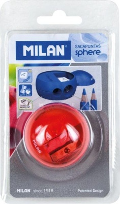 Photo of Milan 2 Hole Sharpener With Sphere Container Blister - Red
