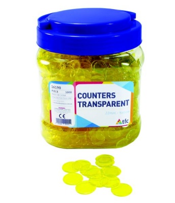 Photo of Teachers First Choice Counters 22mm Transparent Yellow