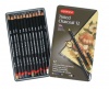 Derwent Tinted Charcoal Pencils - Tin of 12 Photo