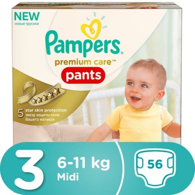 Photo of Pampers Premium Care Pants - Size 3 Jumbo Pack - 56 Nappies