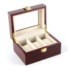 Watch 3 Grid Display Collection Case - Cherry Wood Photo