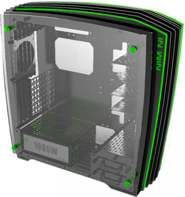 Photo of Inwin H-Frame 2.0 Green LED With 1065W PSU
