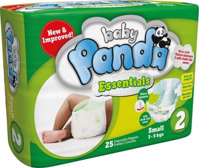 Photo of Baby Panda - 25 Essentials Nappies - Size 2 - Small