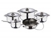 Baumann Jumbo Cookware Set with Glass Lid - 10 Piece Stainless Steel Photo
