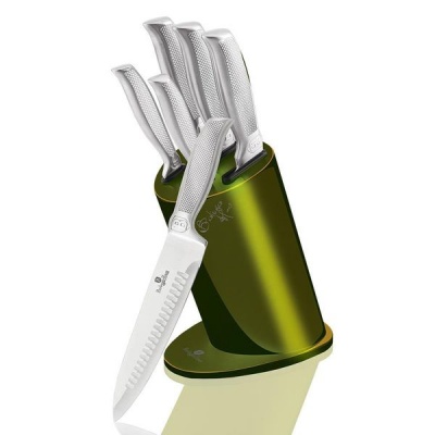 Berlinger Haus Knife Set With Stand Olive Green