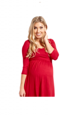 Photo of Absolute Maternity Three Quarter Sleeve Top - Red