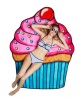 BigMouth Beach Blanket/Towel - Cupcake Photo