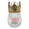 Stemless Wine Glass With Party Crown - 21St Birthday Photo