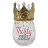 Stemless Wine Glass With Party Crown - 30Th Birthday Photo