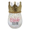 Stemless Wine Glass With Party Crown - Bride To Be Photo