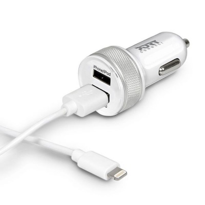 Photo of Port Design 2 USB Car Charger & Lightning Cable