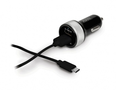 Photo of Port Design Car Charger 2 USB & Type C Cable