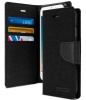 Goospery Canvas Diary Cover for iPhone 7 / 8 - Black Cellphone Photo