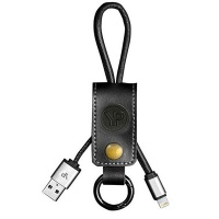 Young Pioneer Keyring Lightning USB Cable Black