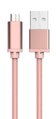 Muvit Bling Micro USB Braided Cable Rose Gold