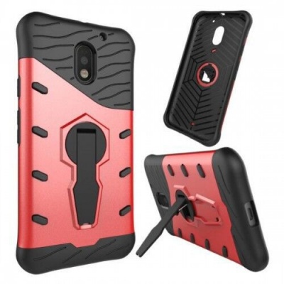 Photo of Tuff-Luv Rugged Case and Stand for Moto E - Red