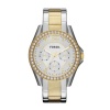 Fossil Ladies Riley Gold & Silver-Tone Stainless Steel Watch - ES3204 Photo