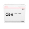 Canon 039H High Yield Black Laser Toner Cartridge Photo