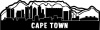 Vinyl Lady Decals Cape Town Skyline Cityscape Wall Art Sticker - Black Photo