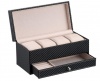 4 Slot Leather Watch Storage Box Case With Drawer Photo